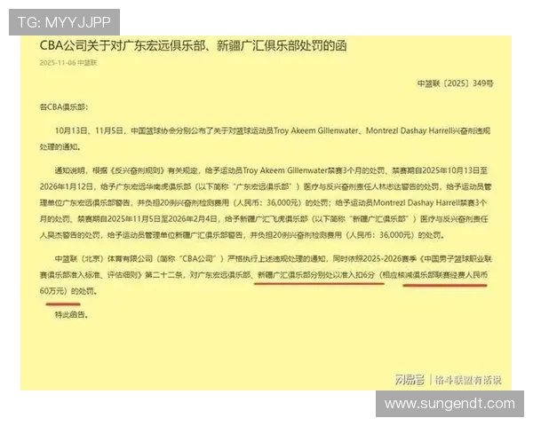CBA官方宣布广东新疆因准入问题各扣6分并减资60万人民币